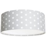 Plafonnier enfant tissu gris Plafonnier enfant tissu gris