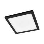 Plafonnier extrieur led en aluminium noir