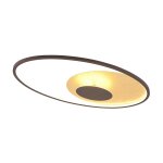 Plafonnier led en métal marron Plafonnier led en métal marron