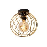 Plafonnier mtal 1 lumire laiton 25 cm
