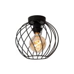 Plafonnier métal 1 lumière noir 25 cm Plafonnier métal 1 lumière noir 25 cm