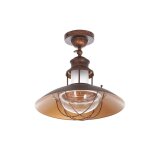 Plafonnier en mtal marron