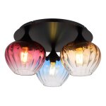 Plafonnier mtal noir mat, 21, 5cm