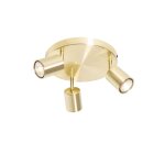 Plafonnier moderne laiton orientable rond 3 lumières Plafonnier moderne laiton orientable rond 3 lumières
