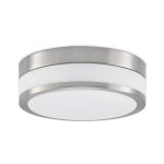 Plafonnier salle de bain en mtal gris