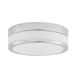 Plafonnier salle de bain en verre argent