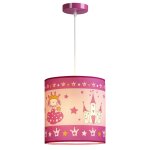 Plafonnier suspension princesse rose pour enfant Plafonnier suspension princesse rose pour enfant