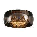 Plafonnier verre 6 lumieres verre chomé Plafonnier verre 6 lumieres verre chomé
