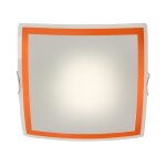 Plafonnier verre, orange , h 10x d30xp30cm Plafonnier verre, orange , h 10x d30xp30cm