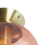 Plafonnier en verre rose Plafonnier en verre rose