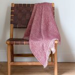 Plaid coton lie de vin 140x170 cm