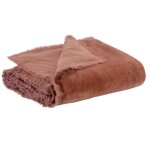 Plaid en coton rose 135x200 cm Plaid en coton rose 135x200 cm