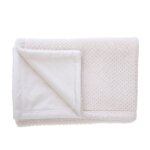 Plaid enfant crme et or 100x75 cm beige en polyester