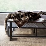 Plaid fausse fourrure marron 130x150cm