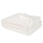 Plaid imitation fourrure blanche 150x180