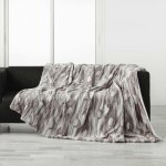 Plaid en imitation fourrure doubl sherpa polyester gris 150 x 125