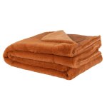 Plaid imitation fourrure marron 170x130 Plaid imitation fourrure marron 170x130