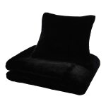 Plaid imitation fourrure noire 150x180 Plaid imitation fourrure noire 150x180