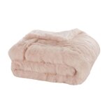 Plaid imitation fourrure rose 150x180