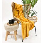 Plaid jaune 140x180 cm Plaid jaune 140x180 cm