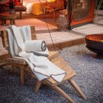 Plaid en laine fil camel 220 x 240 cm