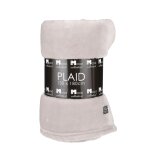 Plaid polaire beige 180x130
