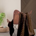 Plaid polaire doux et chaux noisette 150x180 cm