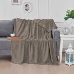 Plaid polaire extra doux et chaud noisette 150x180 cm Plaid polaire extra doux et chaud noisette 150x180 cm