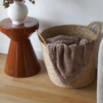 Plaid polaire extra doux coloris taupe 130x170 cm Plaid polaire extra doux coloris taupe 130x170 cm