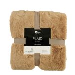 Plaid polaire marron clair 200x150 Plaid polaire marron clair 200x150