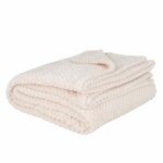Plaid polaire texturé crème 150x230 Plaid polaire texturé crème 150x230