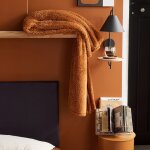 Plaid polaire uni 130x180cm marron