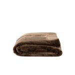 Plaid polaire uni polaire marron 140 x 200 cm Plaid polaire uni polaire marron 140 x 200 cm