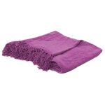 Plaid rose dahlia en viscose 125x150 Plaid rose dahlia en viscose 125x150
