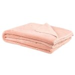 Plaid rose motifs étoiles dorées 130x170 Plaid rose motifs étoiles dorées 130x170