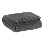 Plaid tricot recycl en polyester recycl carbone 130 x 160