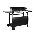Plancha au gaz 4 brleurs sur chariot - 10kw