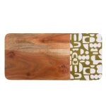 Planche 35x17 cm vert en bois