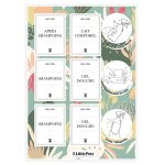 Planche de 6 tiquettes waterproof  bien - tre