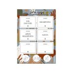 Planche de 6 tiquettes waterproof  set de voyage