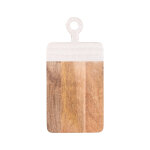 Planche  couper 42x20 cm blanche en bois