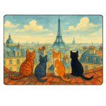 Planche  dcouper en verre chats de paris 28, 5  20 cm
