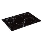 Planche  dcouper en verre tremp motif marbre noir