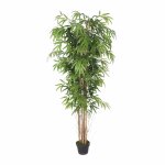 Plante artificielle bambou en pot, h 180 cm