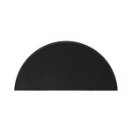 Plaque de cuisson en fonte r�versible en forme de demi - lune