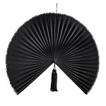 Plaque dcorative ventail en bois noir