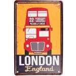 Plaque dcorative murale mtal vintage london 20x30cm