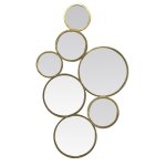 Plaque miroir en mtal dor 100x60cm