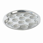Plat 12 escargots inox 19. 5 cm argent Plat 12 escargots inox 19. 5 cm argent