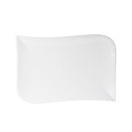 Plat 36x24 cm blanc en porcelaine